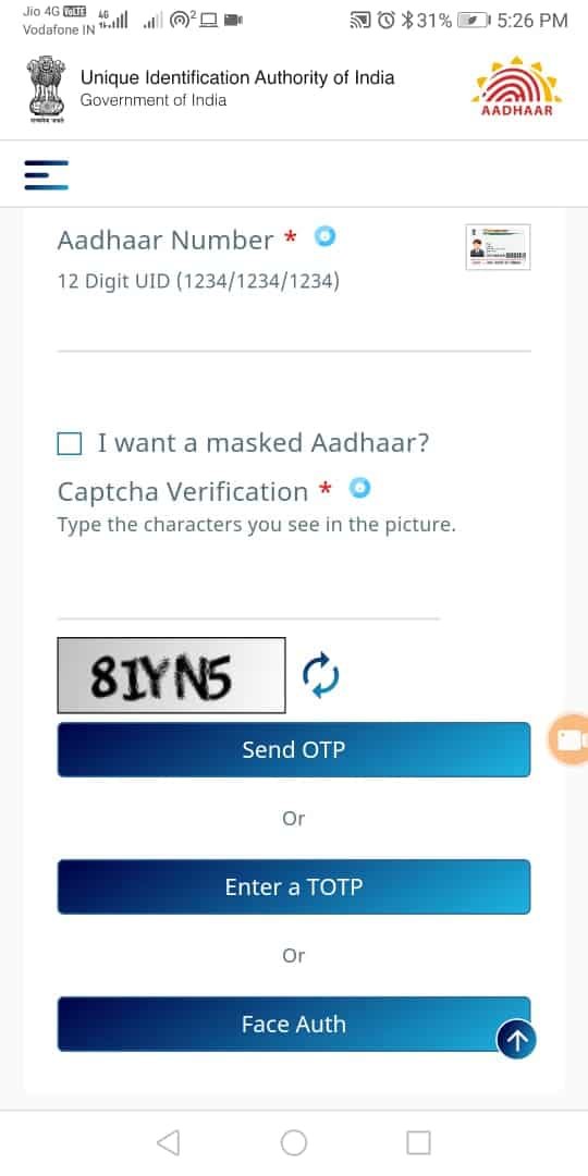 Download aadhaar without mobile number vle society