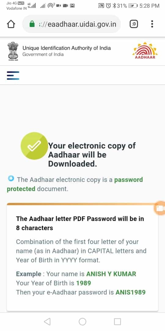 How to download aadhaar using face without otp