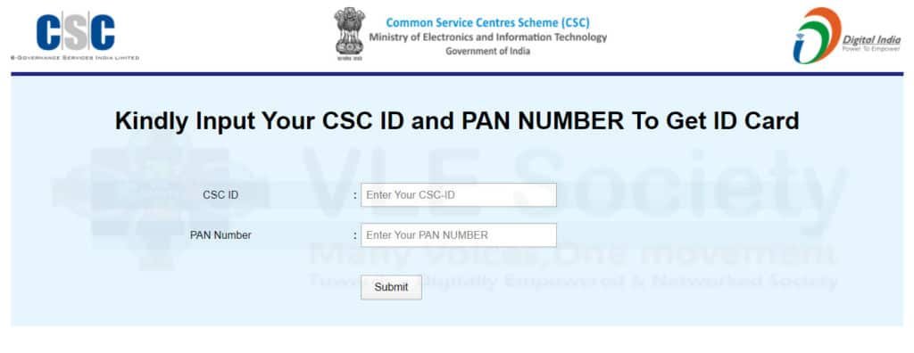 csc vle id card download
