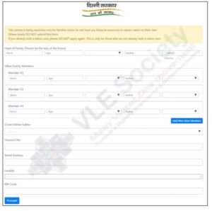 delhi ration card offline application form