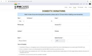 pm cares domestic donations