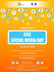CSC Social Media Day Facebook Twitter registration work vle society