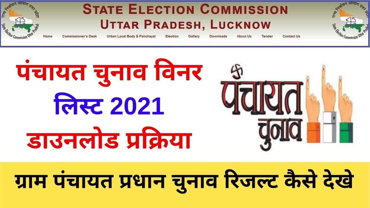 UP Gram panchayat Election Result 2021 Panchayat Chunav Vote Counting Winner list
